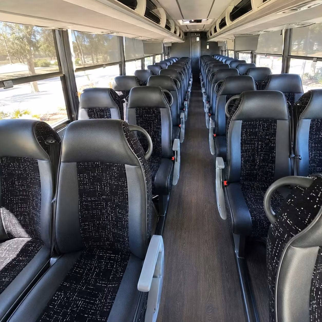 56 passenger charter bus interior