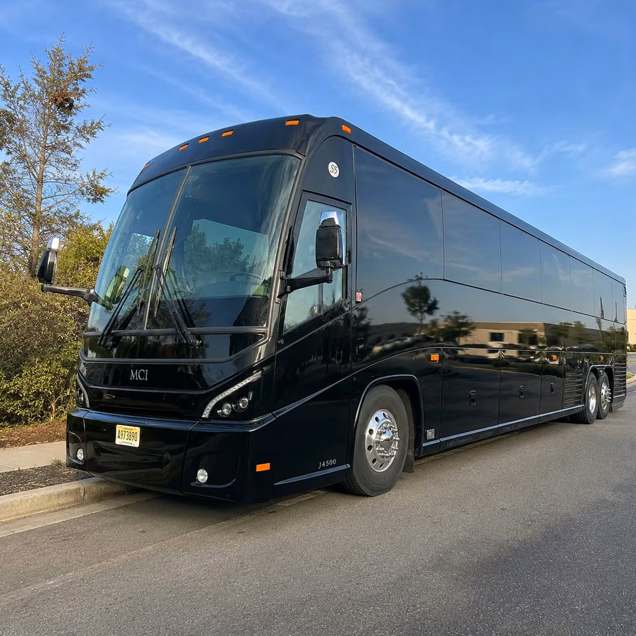 akron charter bus rental exterior
